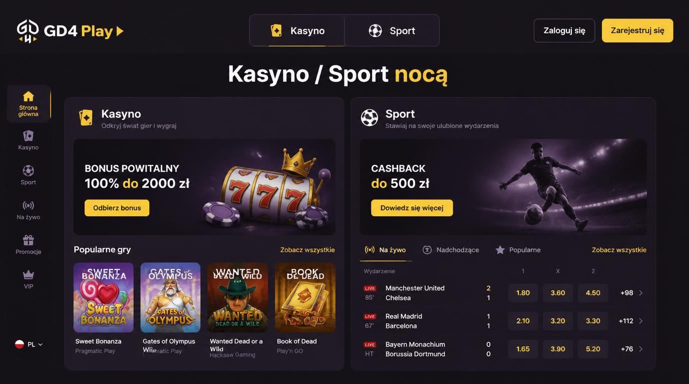 Kupon z wyborem zakładów sportowych i specjalnych rynków typowania.